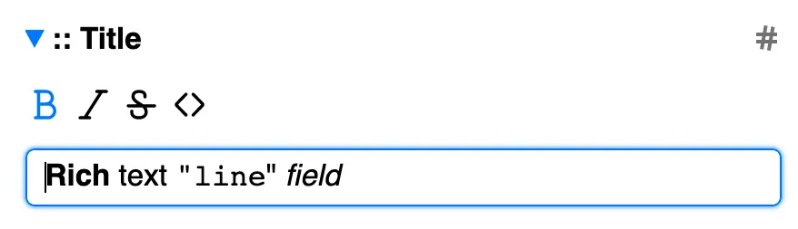 Rich text &#x27;line&#x27; field